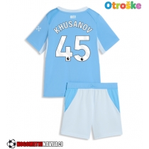 Otroške Nogometnih dresov Manchester City Abdukodir Khusanov #45 Domači 2026-27 Kratki rokavi (+ hlače)